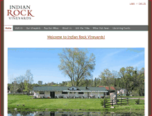 Tablet Screenshot of indianrockvineyards.com